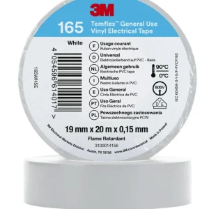 3M Temflex 165 Eltejp 20m x 19mm Röd