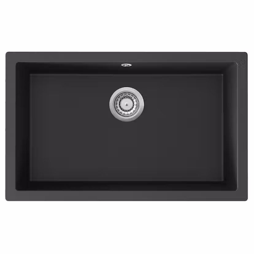 Diskho Lavabo Jupiter 800, svart m/krom avlopp