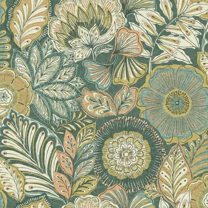 Casadeco - Batik Vert Canopee Bali Cad tapet - Köp online