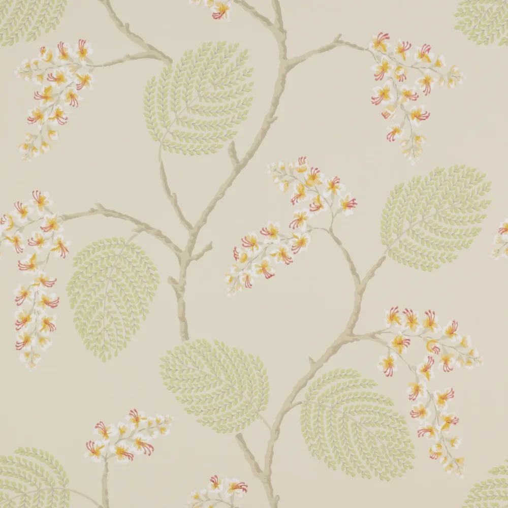 Colefax and Fowler - Atwood Coral/Green tapet - Köp online
