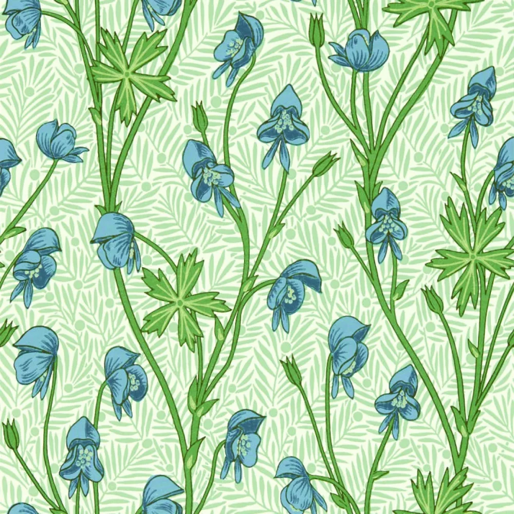Bedford Park Monkshood Cobalt/goblin Green Mvow217343 Tapet | Stuvbutiken