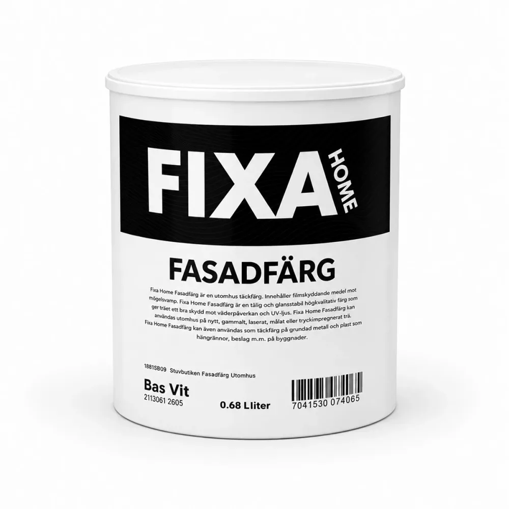 Fasadfärg Vit 0.68 liter extra prisvärd från Fixa Home